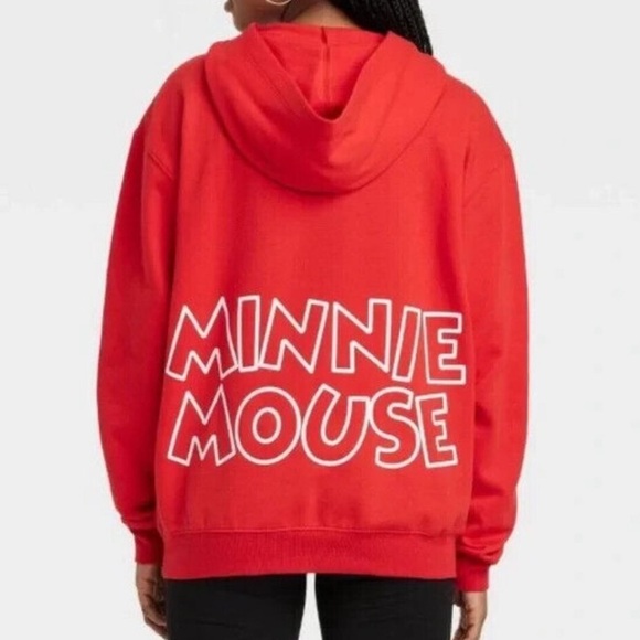 Disney 100 Retro Reimagined Fiery Red Minnie Mouse Hoodie Size Oversized M - Picture 2 of 7